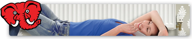 Radiator and girl lying