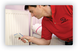 testing radiator temperatures