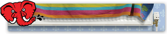 Radiator covered by a towel